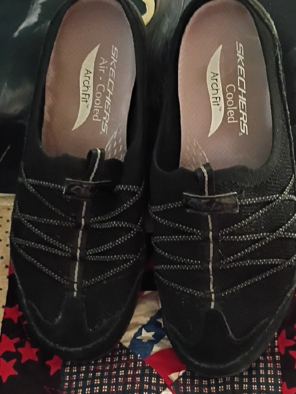 Skechers Black Slip-On Athletic Sneakers